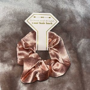 “To have and to hold your hair back” light pink scrunchie